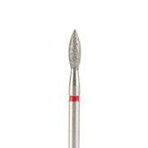 Fresa/Broca de diamante, forma de llama roja 2.5 8mm